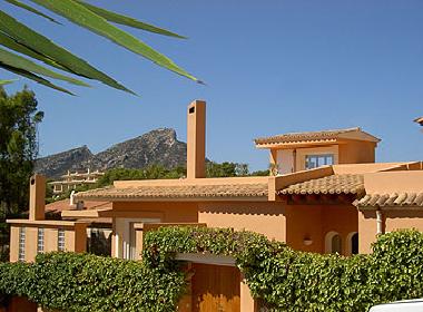 outside the villa