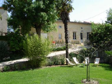 The holiday home and private garden area