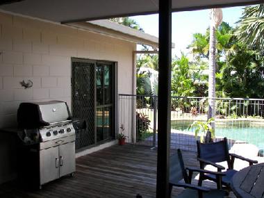 BBQ on the deck by the pool