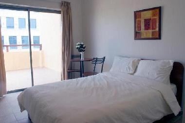 the suite for singles or couples with the ba;cony
