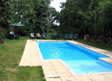 large heated swimming pool