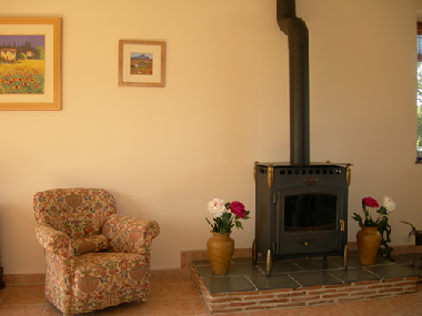 Relax in front of the woodburner in the lounge