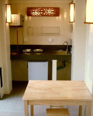 Tai Saeng Chan Pavilion - basement living room & kitchen