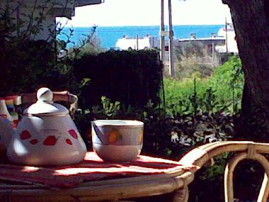 Breakfast in private garden with sea view