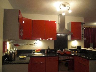 Luxury kitchen, dining and lounge areas