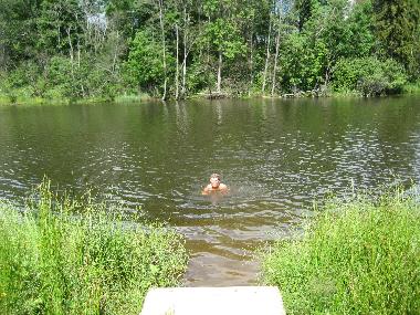 swimming in the little creek