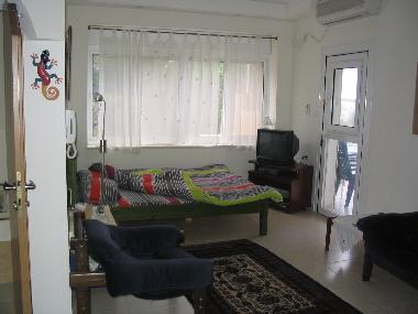 Living room with double bed