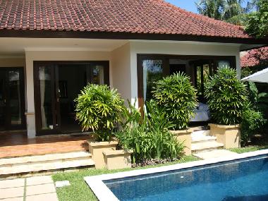 Private garden and pool area