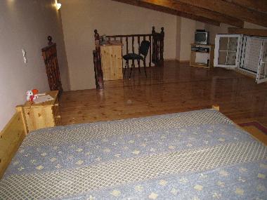 Big room for visitors with double bed