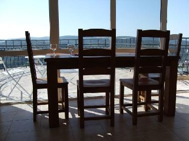 dining area with panoramic views over Veliko Tarnovo 