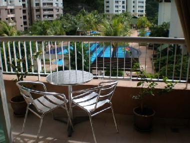 The view on to the balcony from the lounge