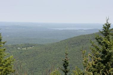 View of property from Mount Sutton with lake Brome
