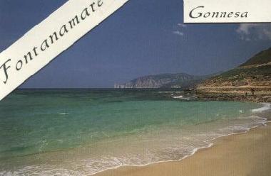 The beach of Gonnesa is about 4 km long