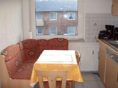 New kitchen: fridge freezer, microwave, ceramic hob, oven+dishw.