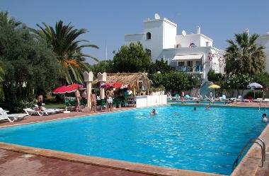 The main pool area and pool bar -- the heart of the complex