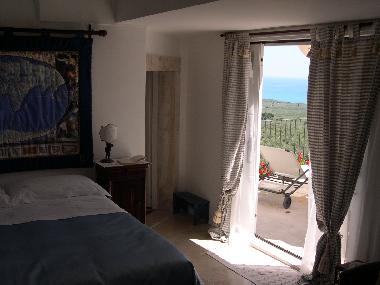 lovely double bedroom-leans out directly on the terrace