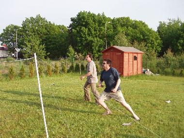 Playing in the garden