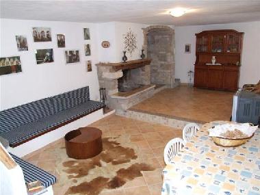 a big living room with fire place and a confortable sofa