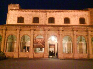 the near church SYRACUSE SICILY with the caravaggio painting of santa lucia