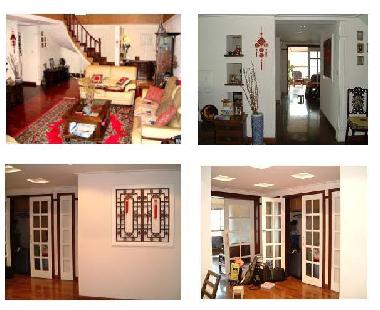   Top/Bottom: The main double height living room/Way to Lounge