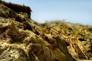 Comfortable Wood Stairs to the House