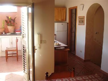 View on terrace and kitchen