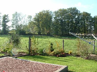 From the side of the house