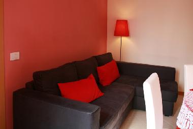 living room with a sofa