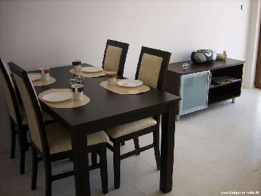 Dining table with chairs to 6 persons