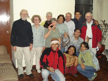 The family with the visitors.