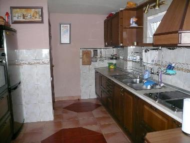 the kitchen