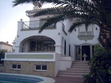 infront of the villa