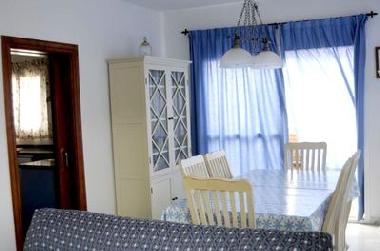 salon with chimney and dinning room, on the right - the door to the kitchen