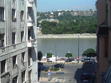 the window panorama to the Duna river and Margit Island 