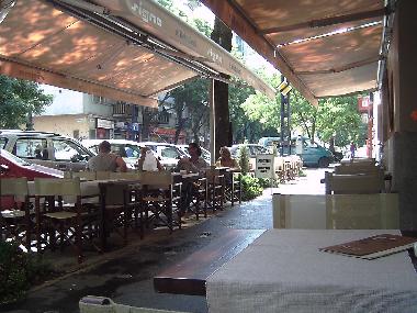 The famous Pozsonyi street where is the apartment with our favourite restaurant on the corner 