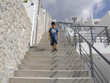Stairway to heaven. The lift is below the stairs.