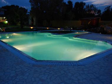 Swimming pool by night