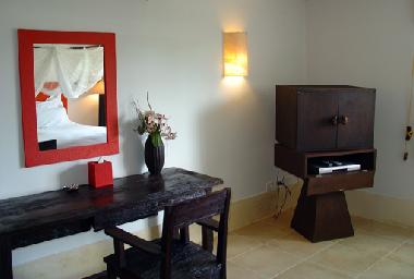 Master Bed Desk and Tv