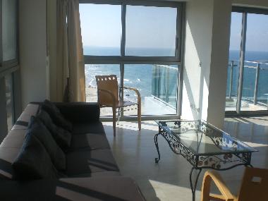 apart hotel  living room with sea view, herzlya Israel