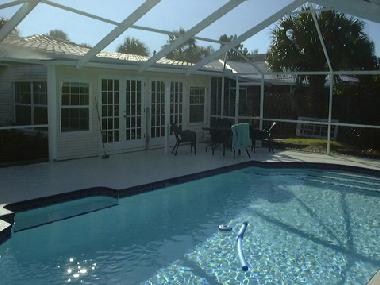 Pool and entrance to florida room