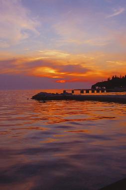 One of the nearest beaches at sunset