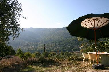 View of the Mondego valley from the garden of Quinta das Canas