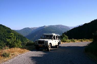 our Landrover in the Serra da Estrela mountains