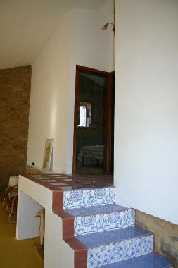 steps to the bedrooms
