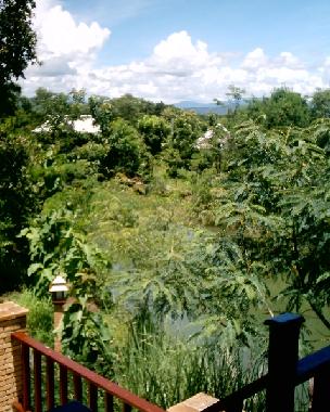 Tai Saeng Chan Pavilion - view from upper floor verandah towards northeast