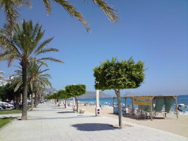 The beachwalk outside the apartment