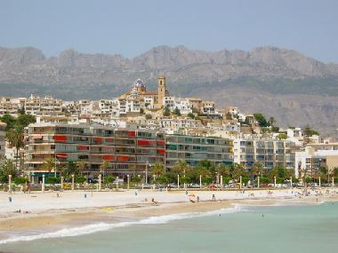 Altea (our apartment in the middle-building  down by the sea)