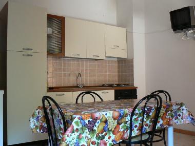 Living room with kitchenette