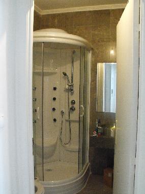 Shower room with turbo shower