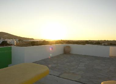 Sunset view from the roof terrace